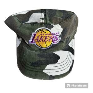 Los Angeles Lakers LA Camouflage Distressed Baseball Hat Cap Adjustable NBA